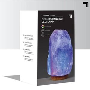 Sharper Image Himalayan Salt Crystal LED Color Changing Lamp, Natural
